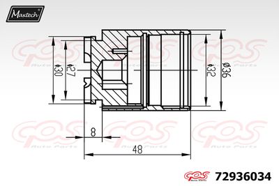 Поршень, корпус скобы тормоза MAXTECH 72936034 для RENAULT SAFRANE