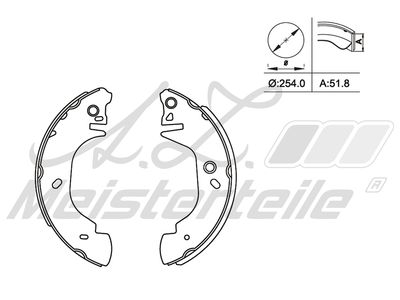 комплект спирачна челюст A.Z. Meisterteile AZMT-44-026-1193