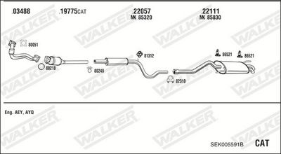 Изпускателна система WALKER SEK005591B