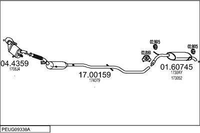 SISTEM DE ESAPAMENT MTS PEUG09338A000717