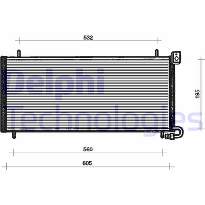 DELPHI TSP0225090 Радіатор кондиціонера для ROVER (Ровер)