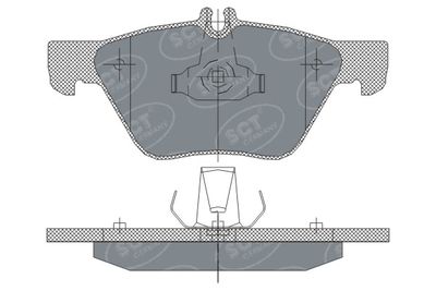 Комплект тормозных колодок, дисковый тормоз SCT - MANNOL SP 254 PR для CHRYSLER CROSSFIRE