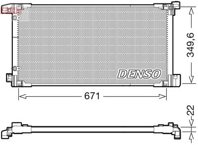 DENSO DCN50114 Радиатор кондиционера  для TOYOTA PRIUS (Тойота Приус)