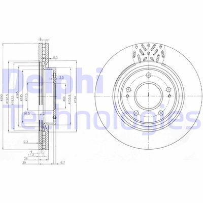 Bromsskiva DELPHI BG4034