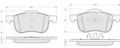 BREMSBELAGSATZ SCHEIBENBREMSE MTR MT537 0