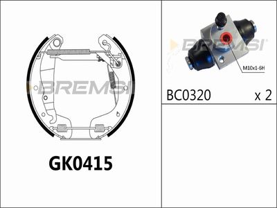 Комплект тормозных колодок BREMSI GK0415 для OPEL CORSA