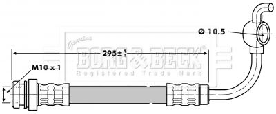 Тормозной шланг BORG & BECK BBH6808 для MAZDA MX-5