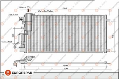EUROREPAR 1618100380 Радиатор кондиционера  для NISSAN QASHQAI / QASHQAI +2 I (J10, NJ10, JJ10E) 1.5 dCi