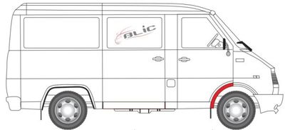 Fender reparatieset Voor Rechts (Achter) past: DAEWOO LUBLIN I / II / III 02.93-12.07