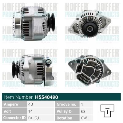 Генератор HOFFER H5540490 для PIAGGIO QUARGO