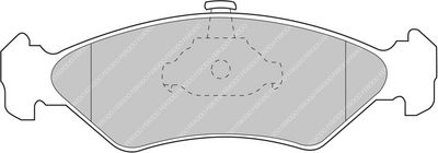 комплект спирачно феродо, дискови спирачки FERODO RACING FCP1082R