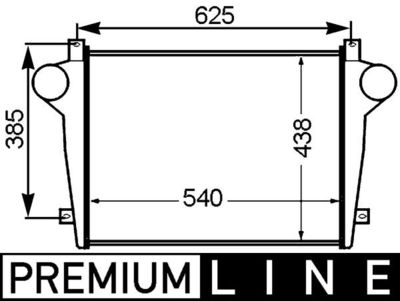 Intercooler, inlaatluchtkoeler - CI352000P - MAHLE