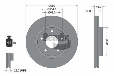 BENDIX Braking BDS1118HC Тормозные диски  для NISSAN JUKE (F15) 1.6 LPG