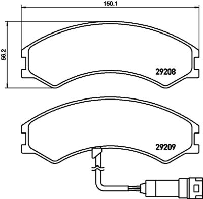 Plaquettes de frein TEXTAR — Knott P 2.46, contact de signal d'usure inclu