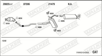 Изпускателна система WALKER VWK015420A