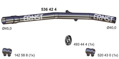 Rura wydechowa ERNST 536424