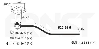 ABGASROHR ERNST 522595
