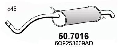 ASSO 50.7016 Глушитель выхлопных газов  для SEAT CORDOBA (Сеат Кордоба)