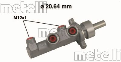 Главный тормозной цилиндр METELLI 05-0524 для FIAT PANDA