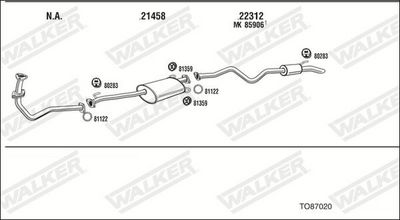ABGASANLAGE WALKER TO87020