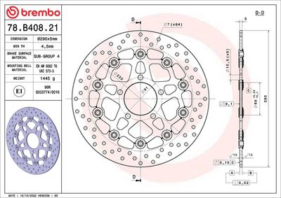 Brake disc Voor drijvend, 290/69x5mm 5x91mm, diameter bevestigingsgat 10,5mm, hoogte (tussenruimte) 0