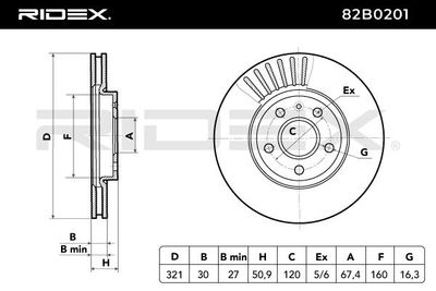 спирачен диск RIDEX 82B0201