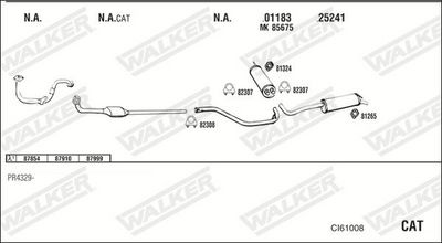 Изпускателна система WALKER CI61008
