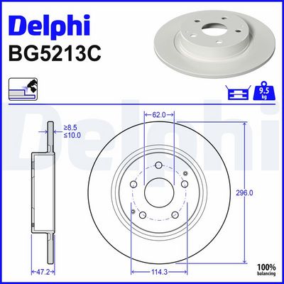 спирачен диск DELPHI BG5213C