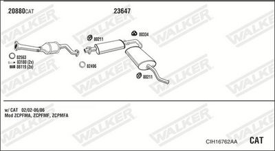 ABGASANLAGE WALKER CIH16762AA