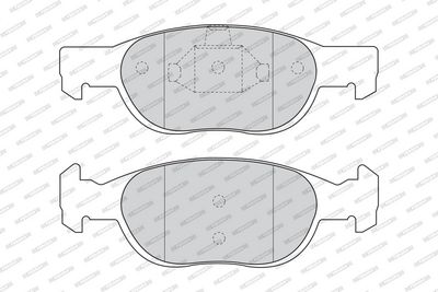 Remblokken set Voor (met slot), past: FIAT PUNTO  LANCIA Y 1.1-1.7D 01.94-04.06