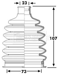 Bellow, drive shaft Borg & Beck BCB6109