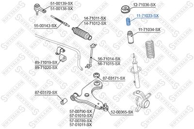 Буфер, амортизация STELLOX 11-71033-SX для MAZDA 121