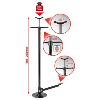 KS TOOLS Teleskopická podstavná podpěra, 160.0342