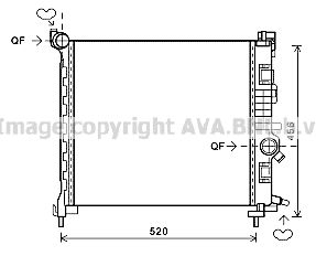 Радиатор, охлаждение двигателя AVA QUALITY COOLING OL2561 для OPEL MERIVA