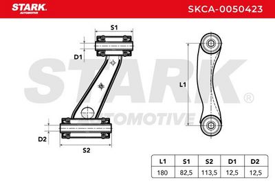 носач, окачване на колелата STARK SKCA-0050423