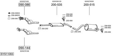 ABGASANLAGE BOSAL SYS11083