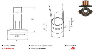 COLECTOR ALTERNATOR AS-PL ASL9007 3