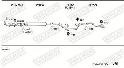 Изпускателна система WALKER FOK026570A