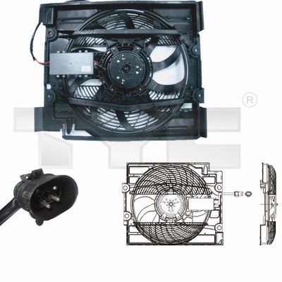 TYC 803-0008 Вентилятор системи охолодження двигуна для BMW (Бмв)