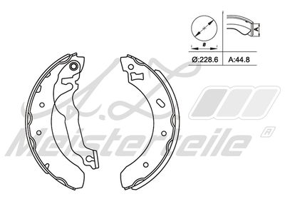 комплект спирачна челюст A.Z. Meisterteile AZMT-44-026-1204