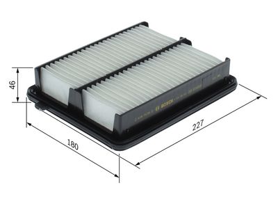 Luchtfilter (Patroon) past: HONDA CIVIC X 1.6D 01.18-12.22