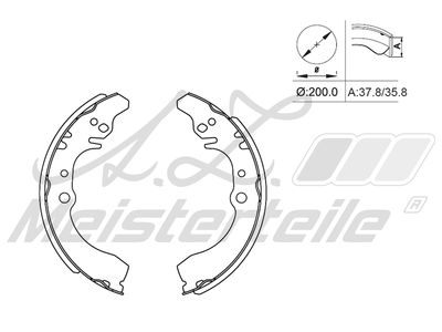 комплект спирачна челюст A.Z. Meisterteile AZMT-44-026-1355