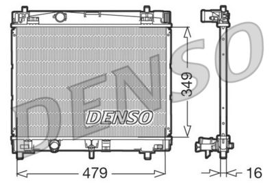 DENSO DRM50003 Радиатор охлаждения двигателя  для DAIHATSU CHARADE (Дайхатсу Чараде)