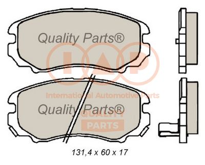 Комплект тормозных колодок, дисковый тормоз IAP QUALITY PARTS 704-07034 для HYUNDAI SONATA