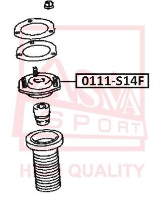 ASVA 0111-S14F Опора амортизатора  для LEXUS GS (JZS147_) 300 (JZS147_)