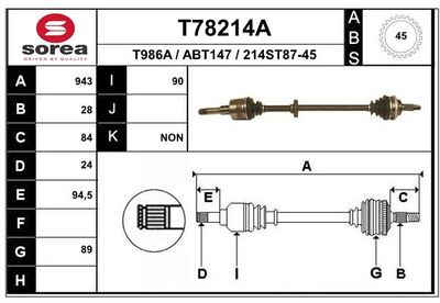 ANTRIEBSWELLE EAI T78214A
