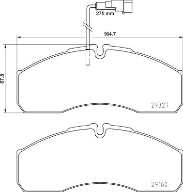 Комплект тормозных колодок, дисковый тормоз BREMBO P 56 123 для NISSAN CABSTAR