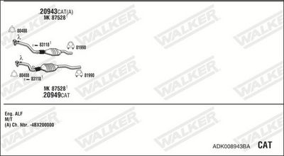 Изпускателна система WALKER ADK008943BA