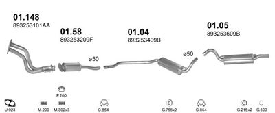 SISTEM DE ESAPAMENT POLMO POLMO00018