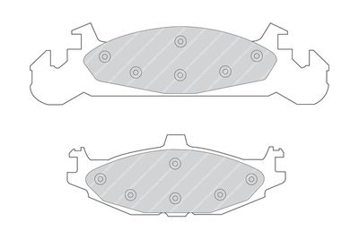 Комплект тормозных колодок, дисковый тормоз FERODO FDB922 для CHRYSLER LE